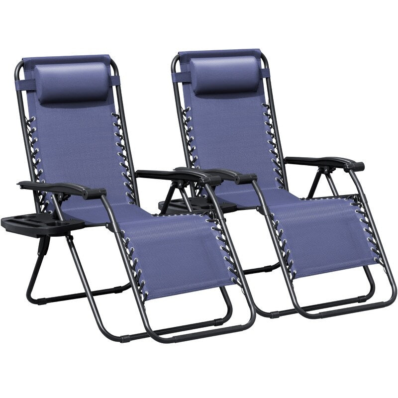 Homall Patio Zero Gravity Chair Lawn Lounge Chair with Pillow Set of 2