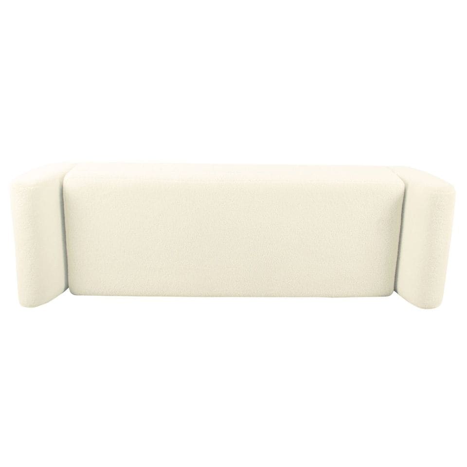 Banc de rangement moderne Sherpa avec pieds en bois HomePop