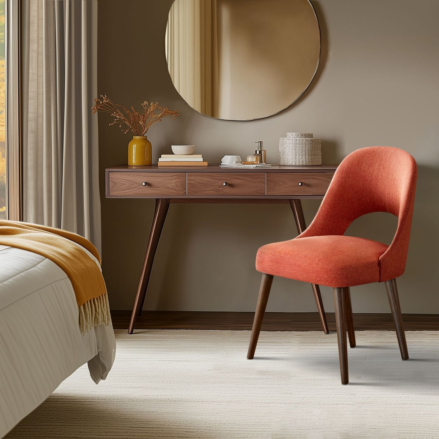 Chaises de salle à manger rembourrées INK IVY Nola avec dossier découpé (lot de 2)