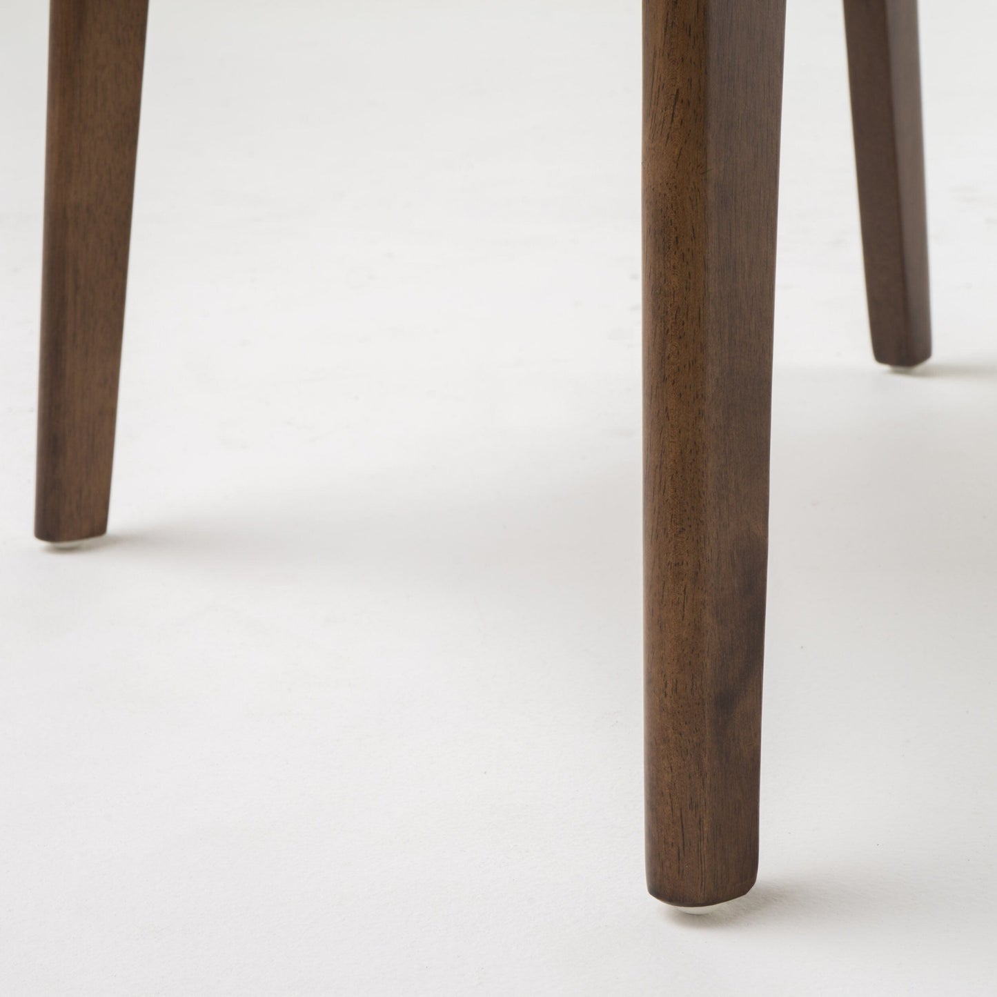 Chaise de salle à manger Abrielle en bois d'hévéa rembourrée de style milieu de siècle (lot de 2) par Christopher Knight Home