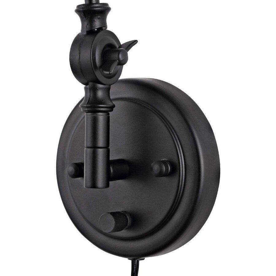 WINGBO Industrial Swing Arm Wall Sconce with Metal Shade,2-Pack...