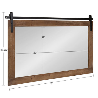 Miroir mural rectangulaire rustique Kate et Laurel Cates