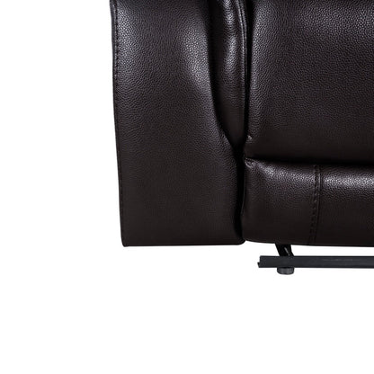 Leather Manual Recliner Sofa Collection for Living Room Leather Reclining Furniture for Home Office Living Room