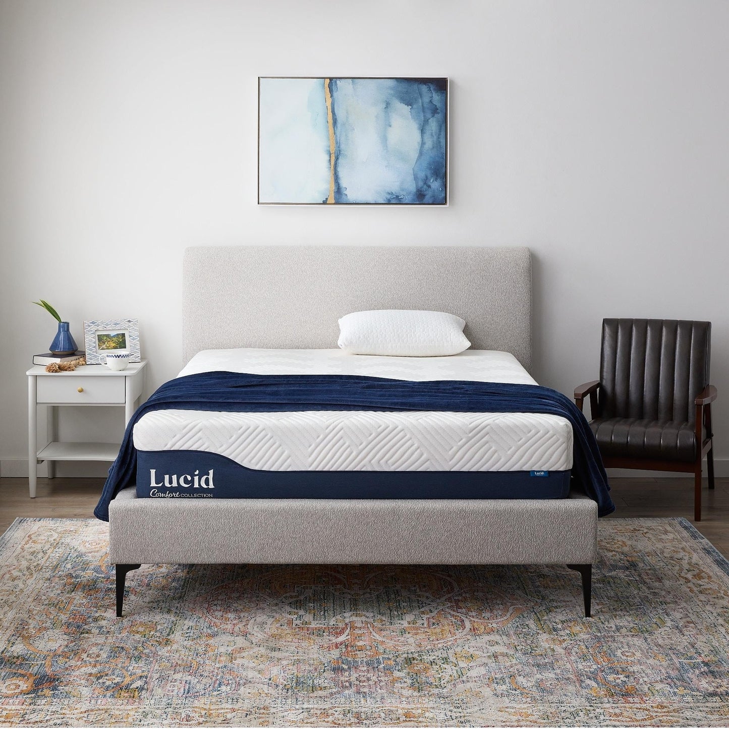 Matelas hybride Lucid 12 pouces en gel et aloe vera