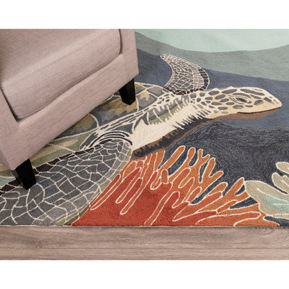 Liora Manne Ravella Akumal Indoor/Outdoor Rug Ocean