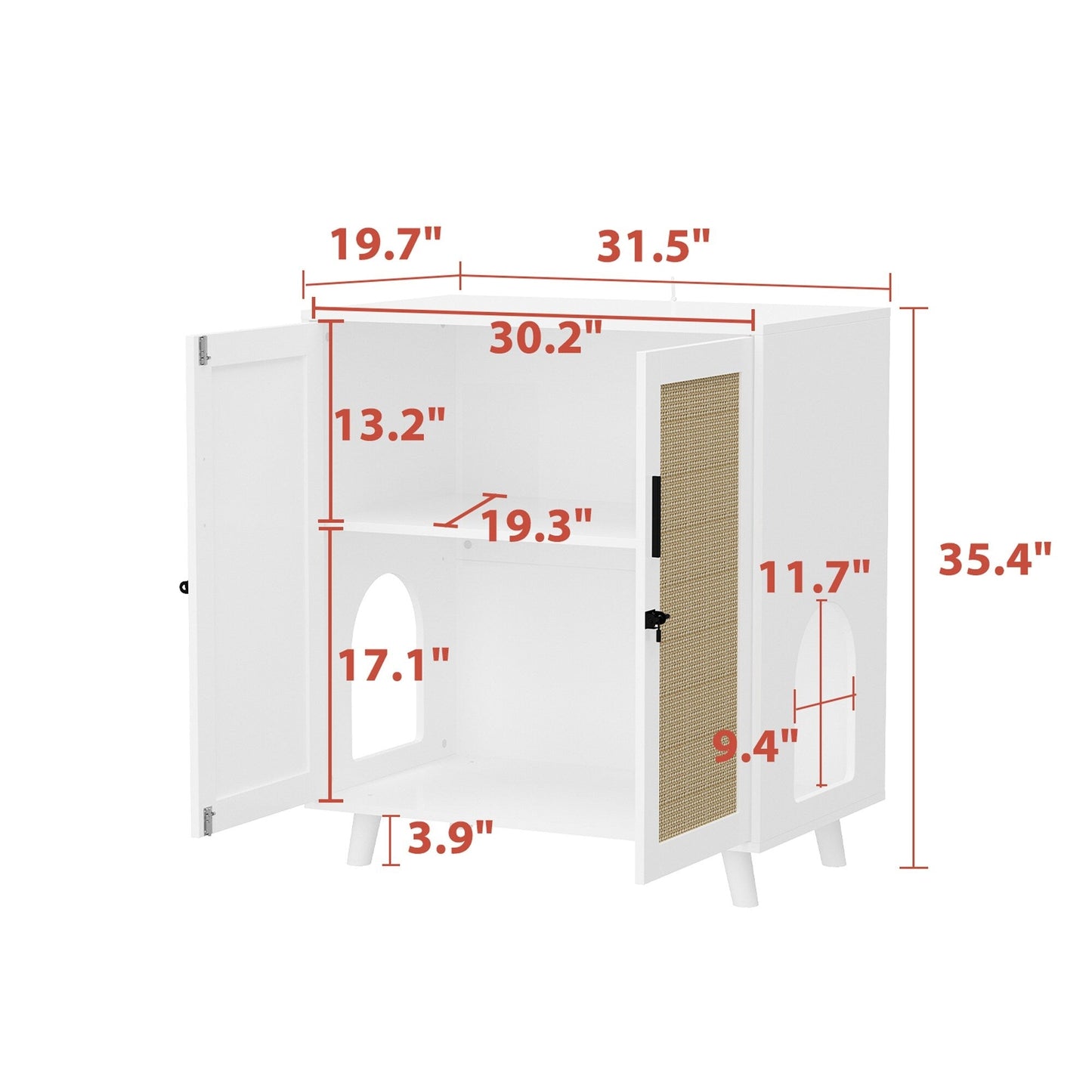 Enceinte de bac à litière pour chat Meubles Table d'appoint Canapé Table