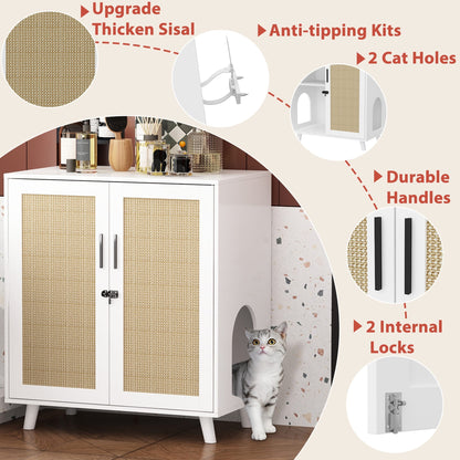 Enceinte de bac à litière pour chat Meubles Table d'appoint Canapé Table