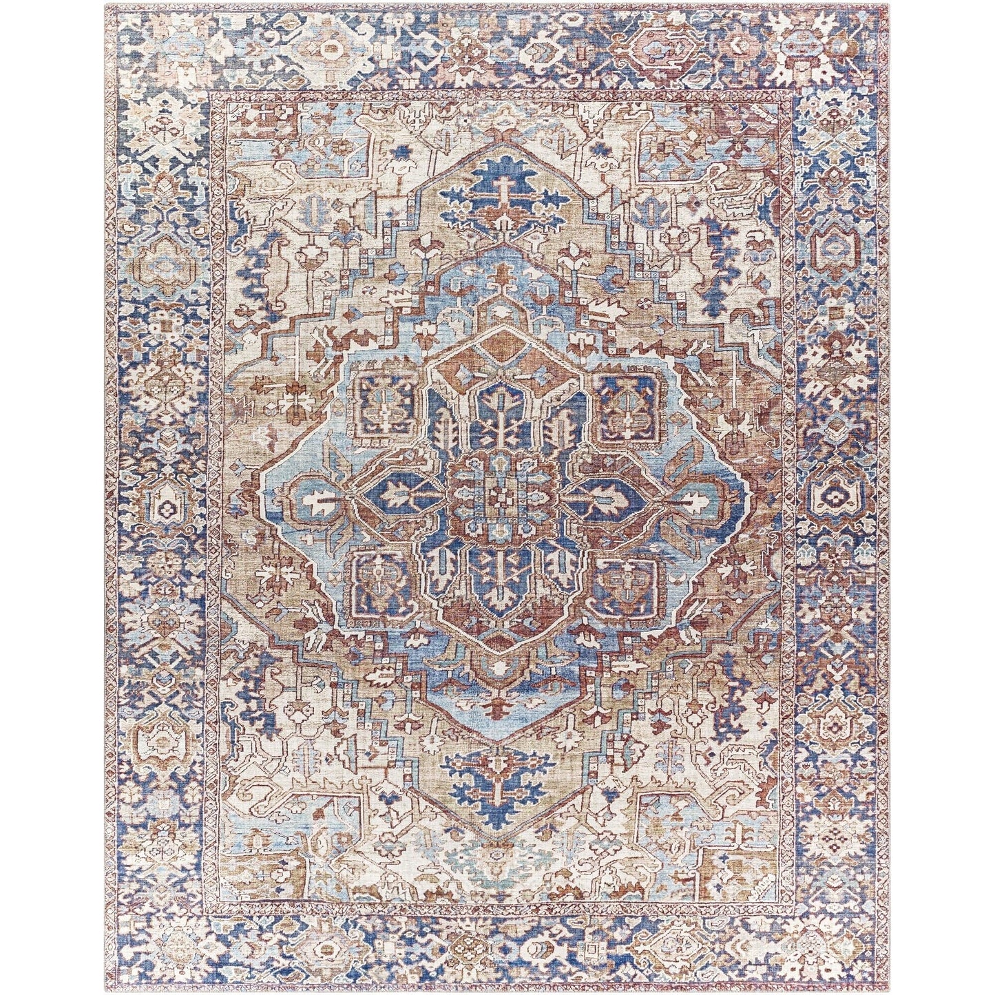 Livabliss Iris Updated Traditional Medallion Area Rug