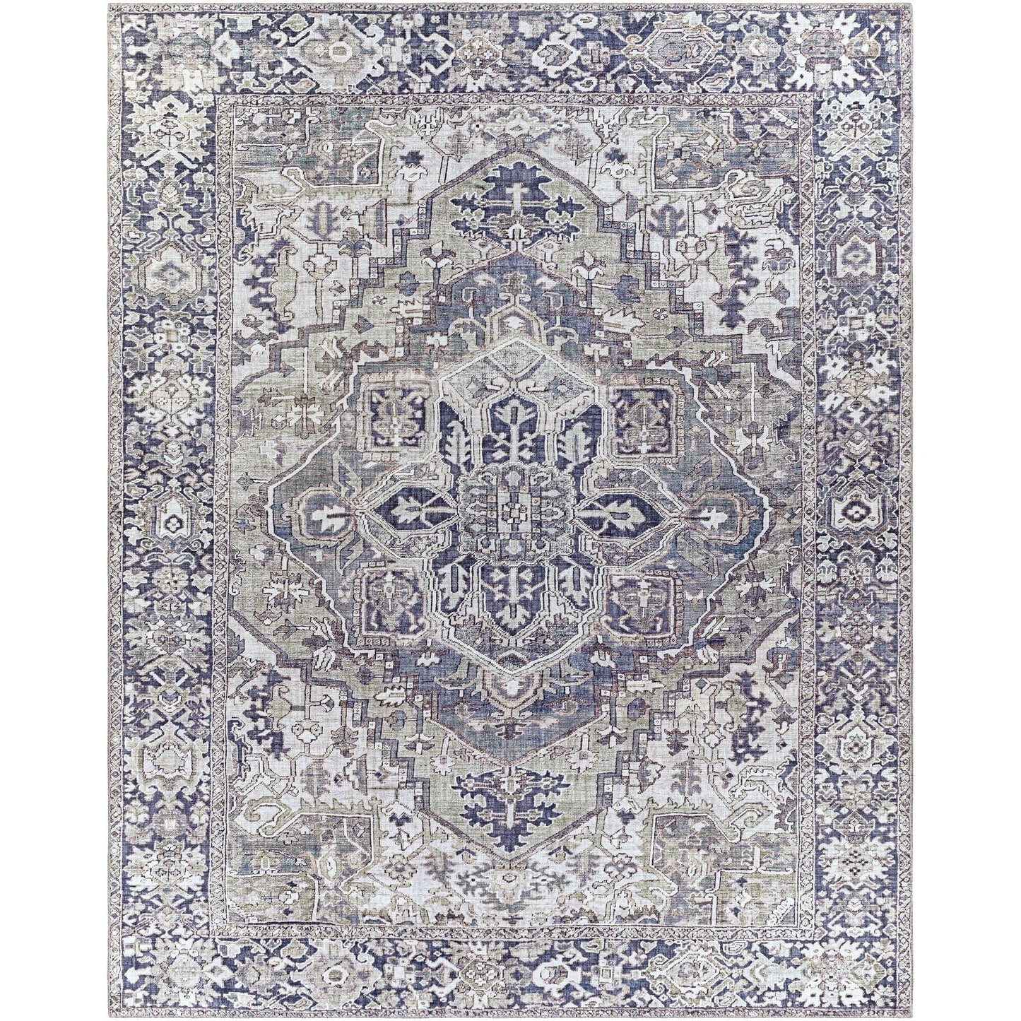Livabliss Iris Updated Traditional Medallion Area Rug