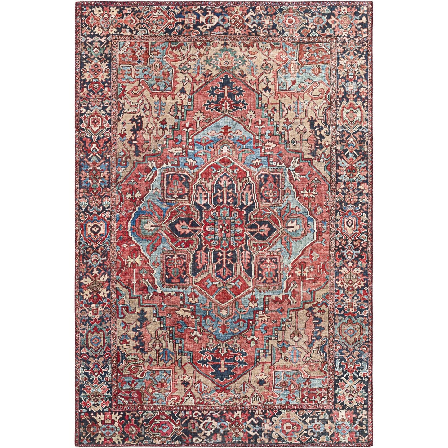 Livabliss Iris Updated Traditional Medallion Area Rug