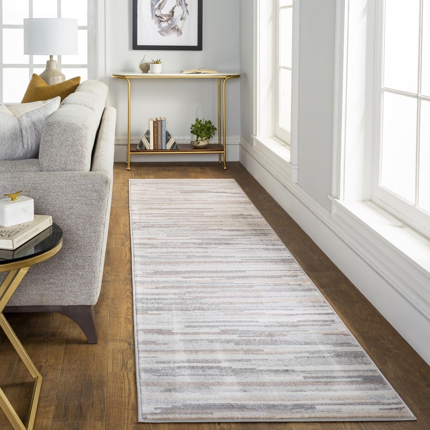 Livabliss Roma Minimalist Medallion Area Rug