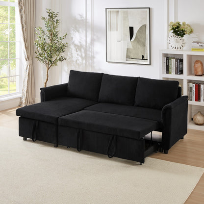 Loveseat Sofa with Chaise Lounge L-Shaped Modular Convertible Sofa with Storage Chaise