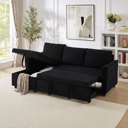 Loveseat Sofa with Chaise Lounge L-Shaped Modular Convertible Sofa with Storage Chaise