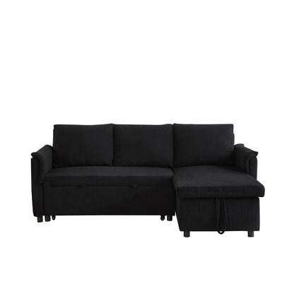 Loveseat Sofa with Chaise Lounge L-Shaped Modular Convertible Sofa with Storage Chaise