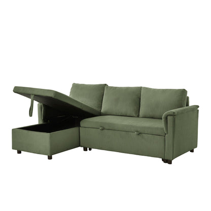 Loveseat Sofa with Chaise Lounge L-Shaped Modular Convertible Sofa with Storage Chaise