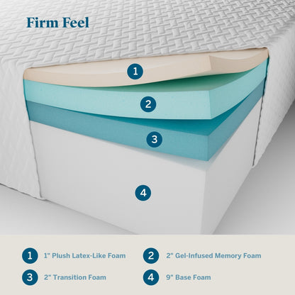 Matelas en mousse à mémoire de forme Lucid de 14 pouces