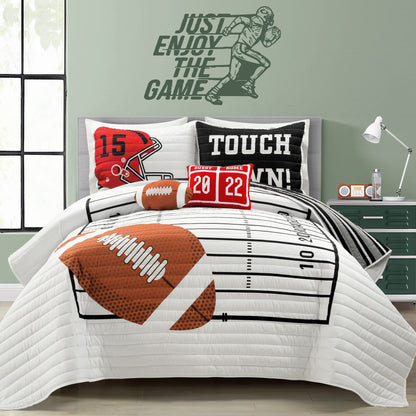 Couette surdimensionnée réversible pour enfants Lush Decor à motif de football américain
