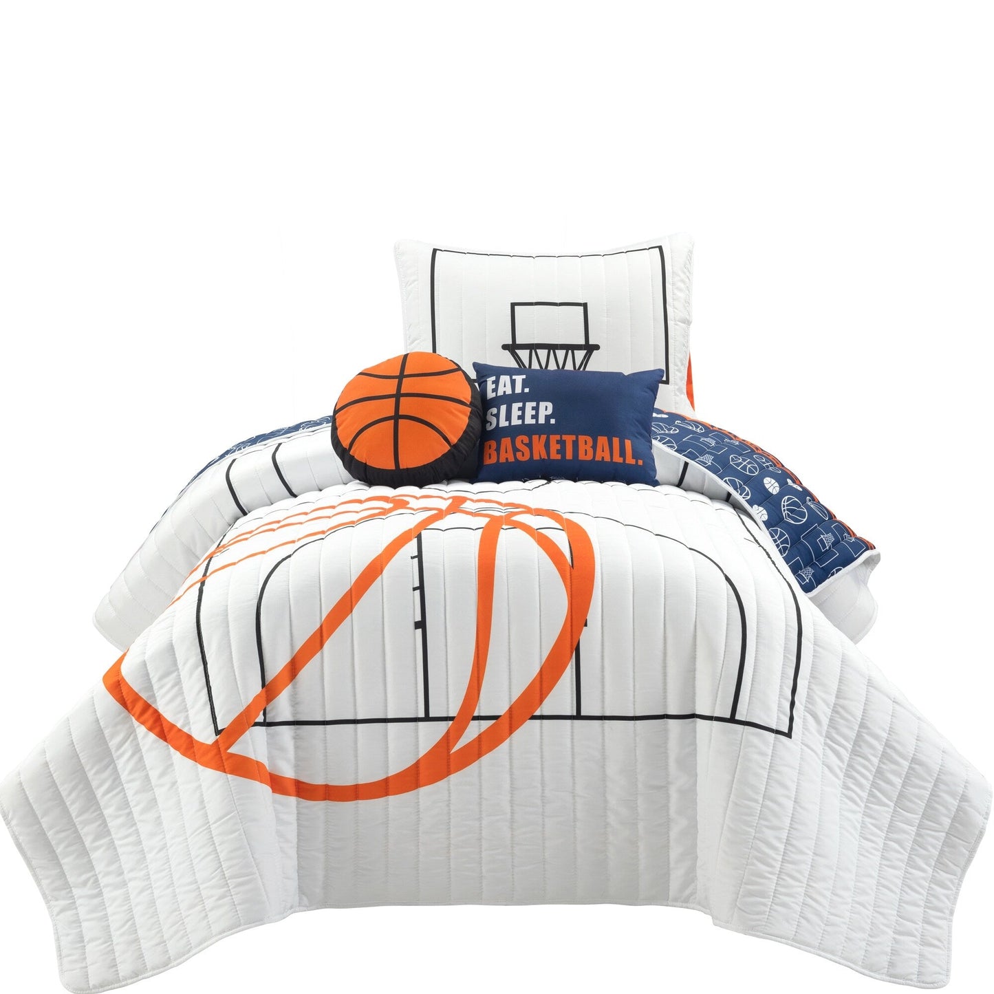 Lush Decor Basketball Game Quilt Set