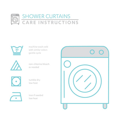 Lush Decor Two-tone Linen Button Shower Curtain