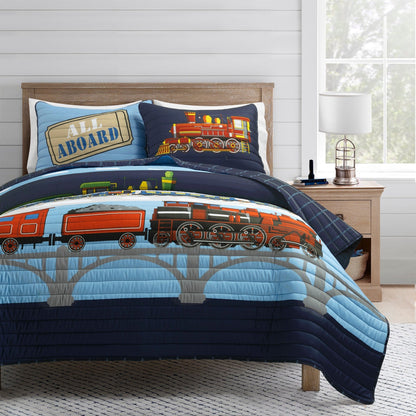 Lush Decor Steam Trains Quilt