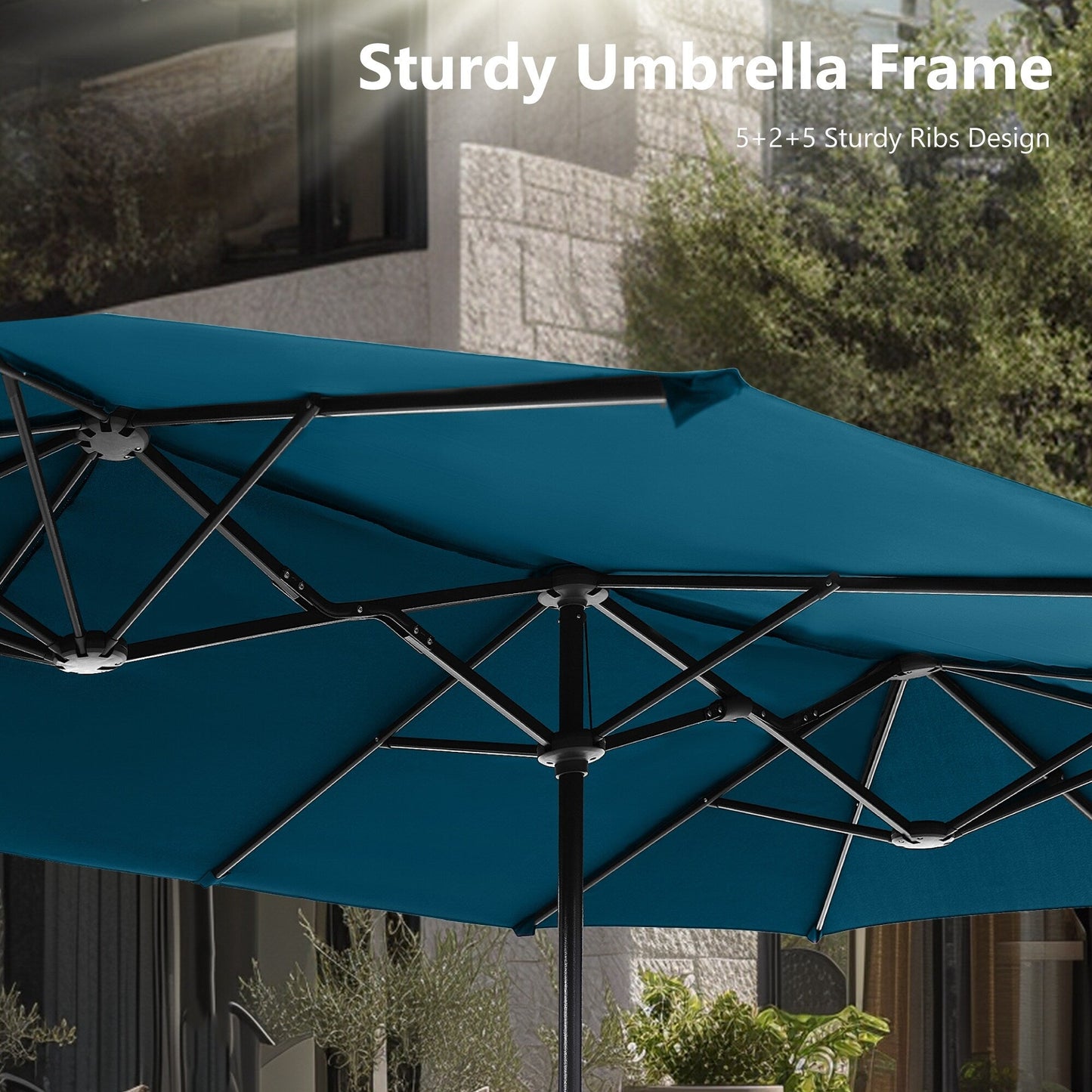 MAISON ARTS 13ft Double -Sided Patio Umbrella Extra Large with Crank