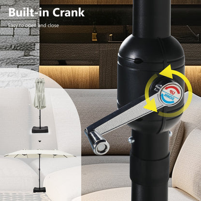 Parasol double extra large de 15 pieds pour patio double face de MAISON ARTS avec base incluse