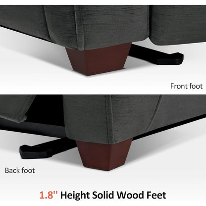 MCombo Zero Wall-Hugger Power Recliner Chair with Adjustable Headrest, Perfect for Small Spaces and RV, Fabric ST257