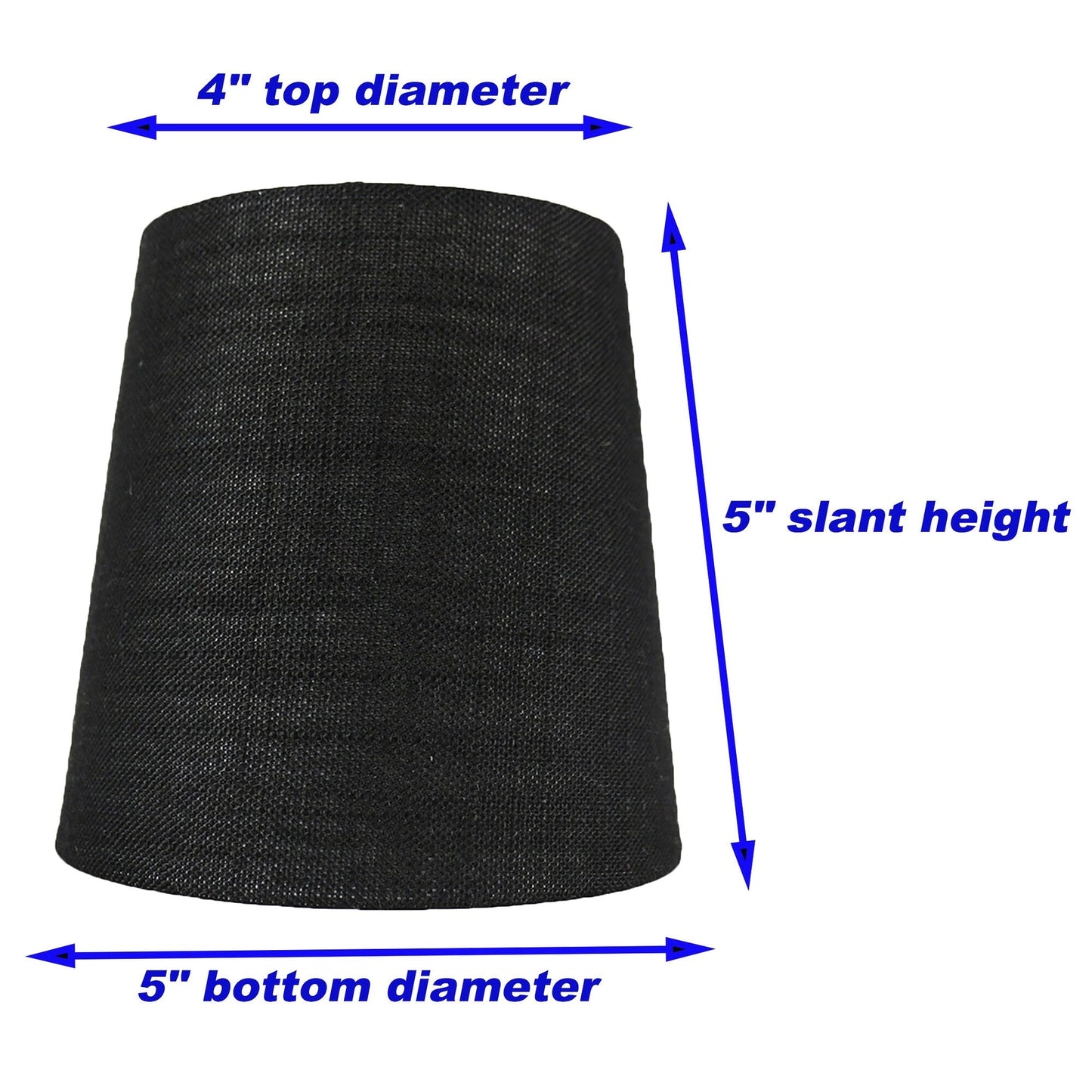 MERIVILLE Linen Clip On Chandelier Lamp Shades, 4-inch by 5-inch by 5-inch