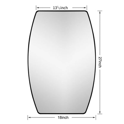 Miroir mural oblong en métal MacLuu