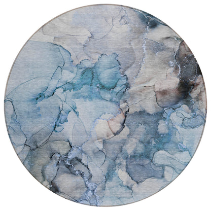 Machine Washable Indoor/ Outdoor Abstract Chantille Rug