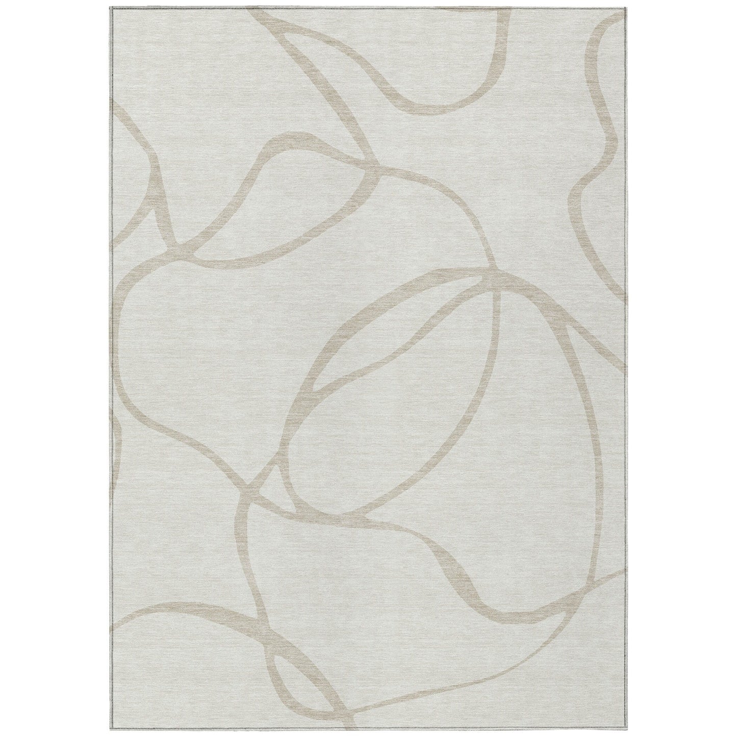 Machine Washable Indoor/ Outdoor Abstract Modern Chantille Rug