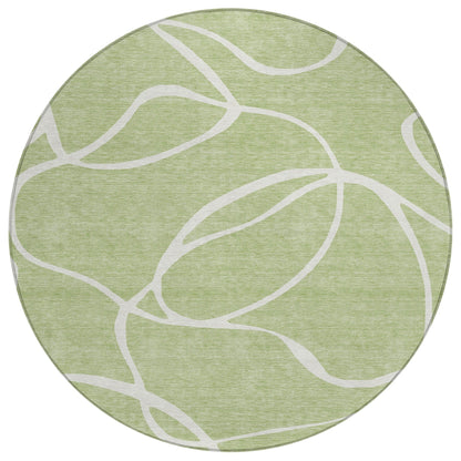 Machine Washable Indoor/ Outdoor Abstract Modern Chantille Rug