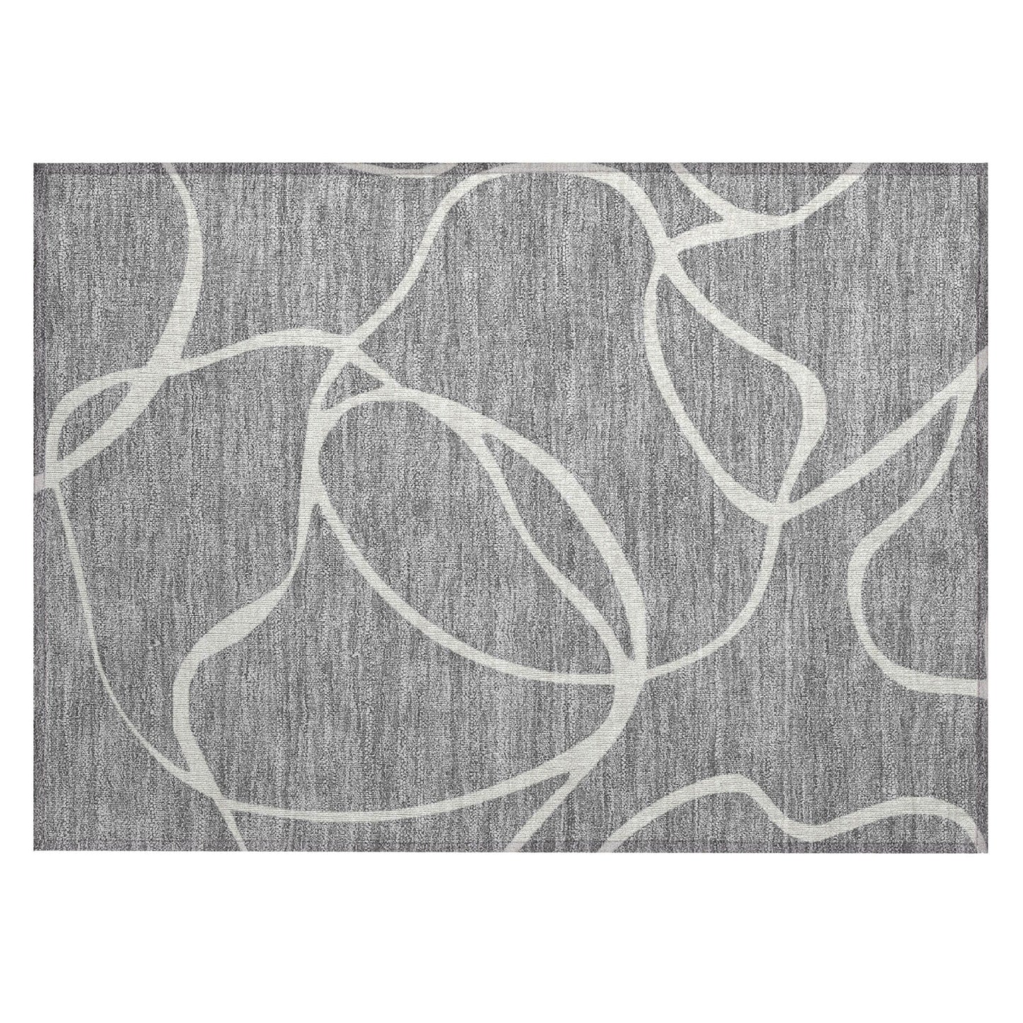 Machine Washable Indoor/ Outdoor Abstract Modern Chantille Rug