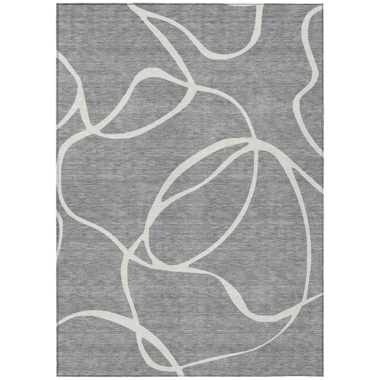 Machine Washable Indoor/ Outdoor Abstract Modern Chantille Rug