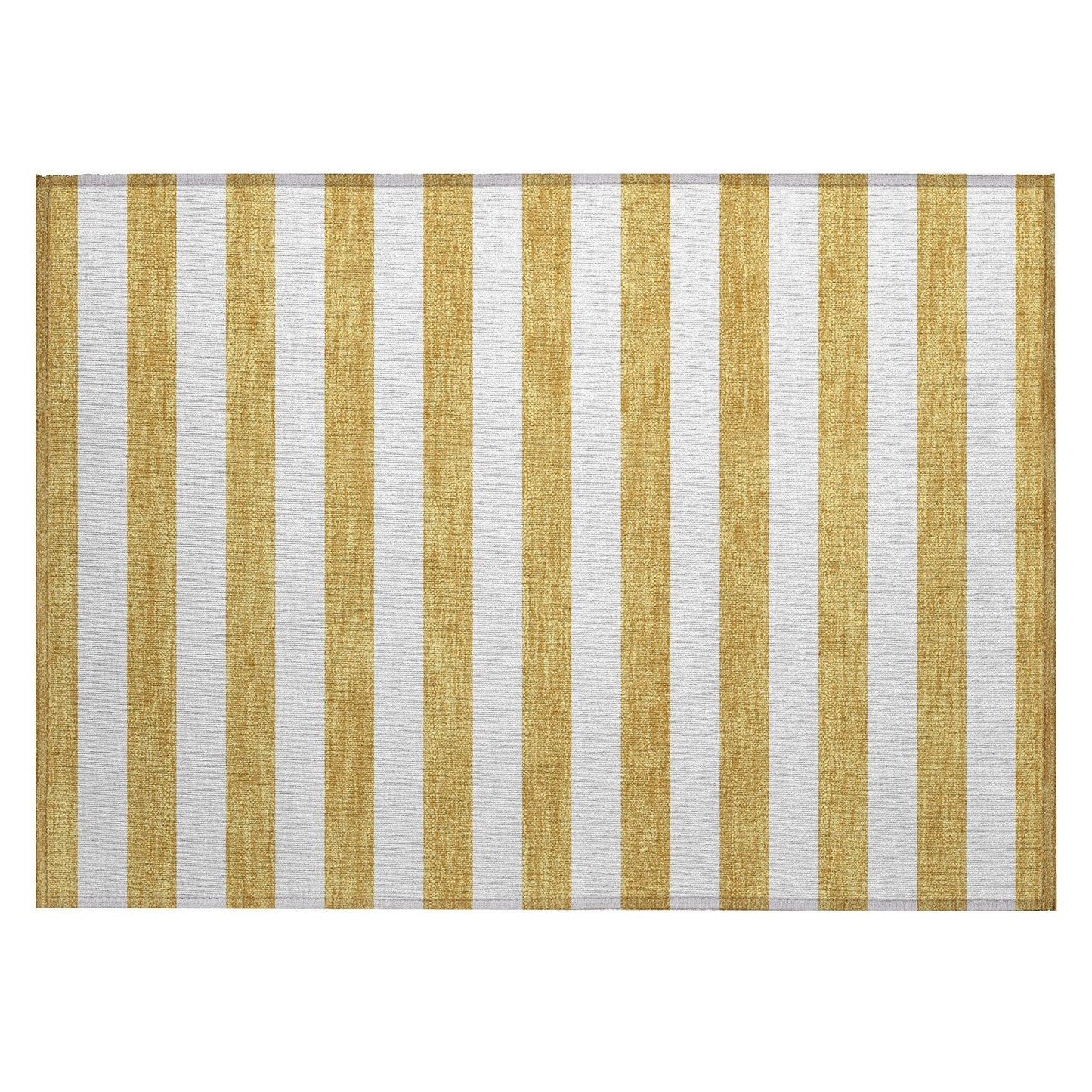 Machine Washable Indoor/ Outdoor Cabana Stripe Chantille Rug
