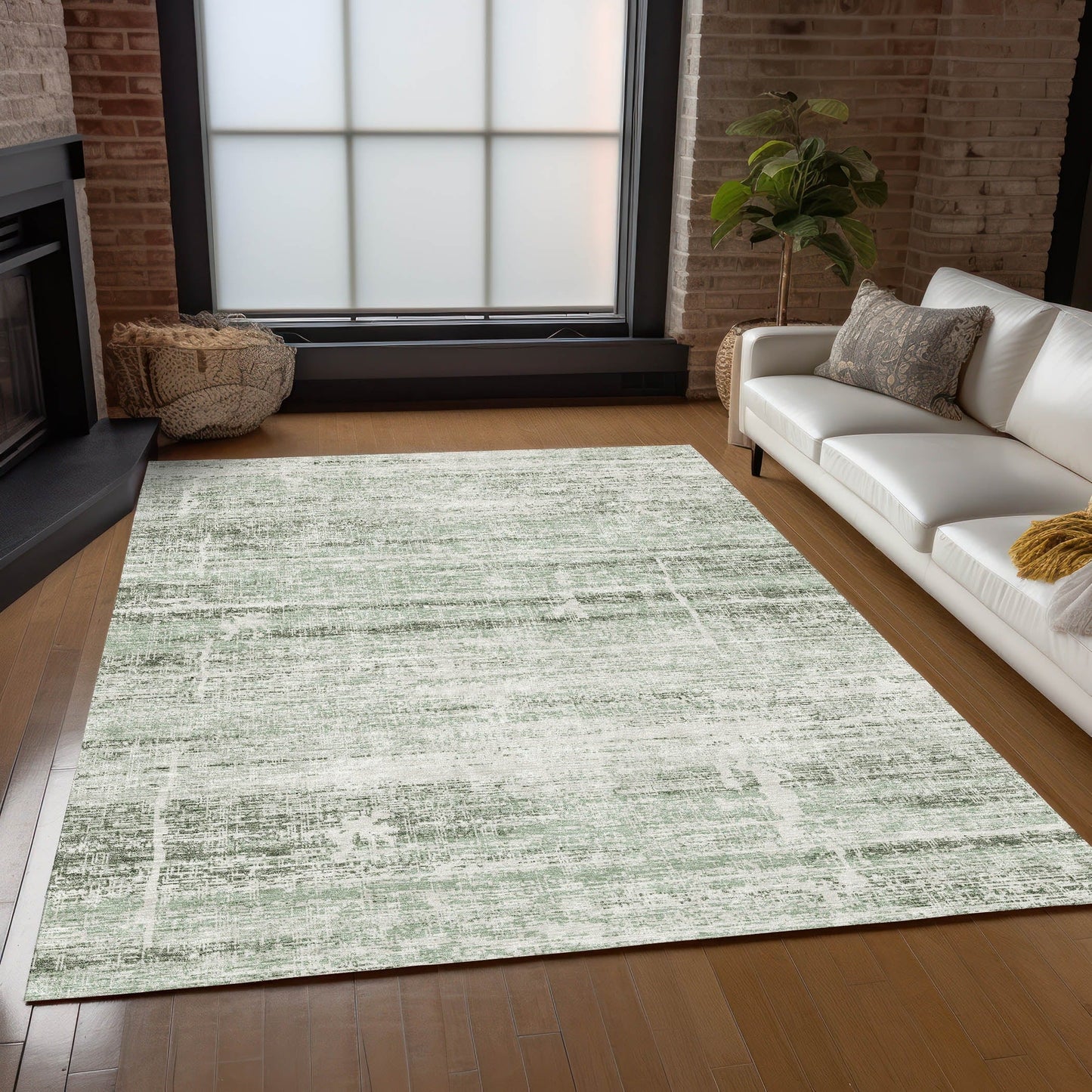 Machine Washable Indoor/ Outdoor Chantille Ombre Solid Rug