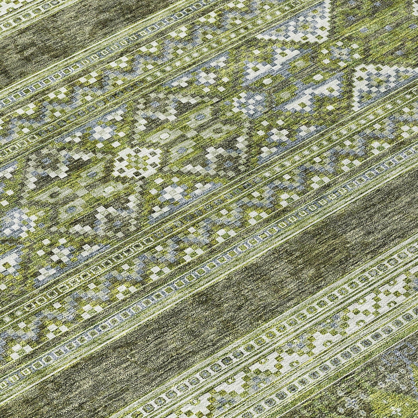 Machine Washable Indoor/ Outdoor Chantille Tribal Boho Rug