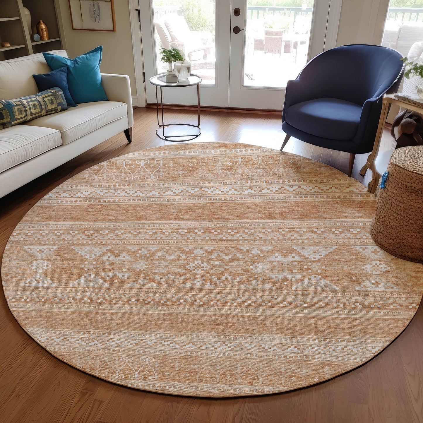 Machine Washable Indoor/ Outdoor Chantille Tribal Boho Rug