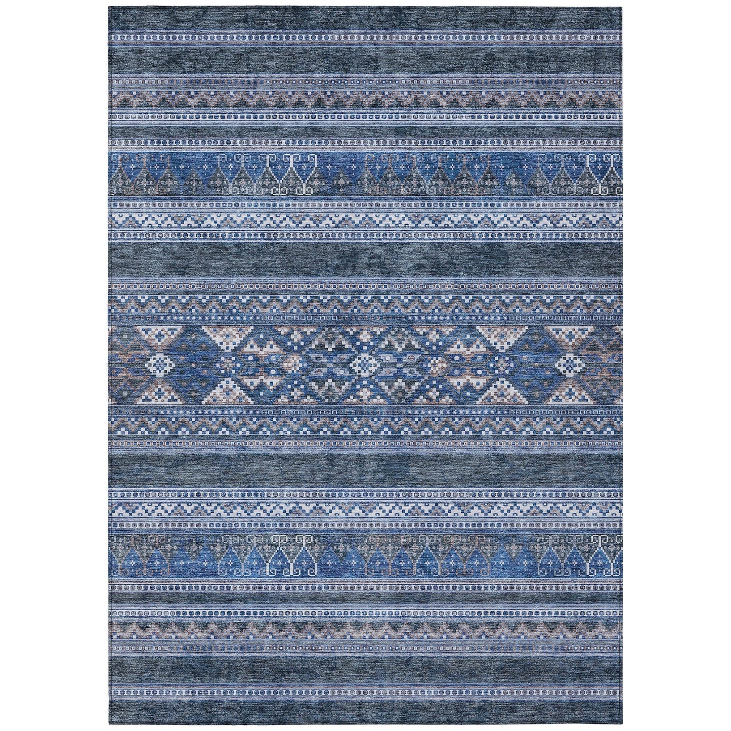 Machine Washable Indoor/ Outdoor Chantille Tribal Boho Rug