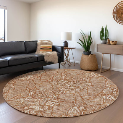 Machine Washable Indoor/ Outdoor Chantille Tropical Palm Rug