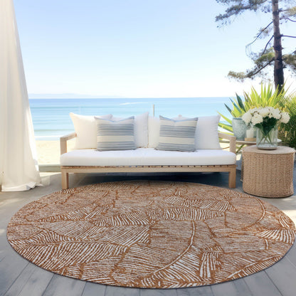 Machine Washable Indoor/ Outdoor Chantille Tropical Palm Rug