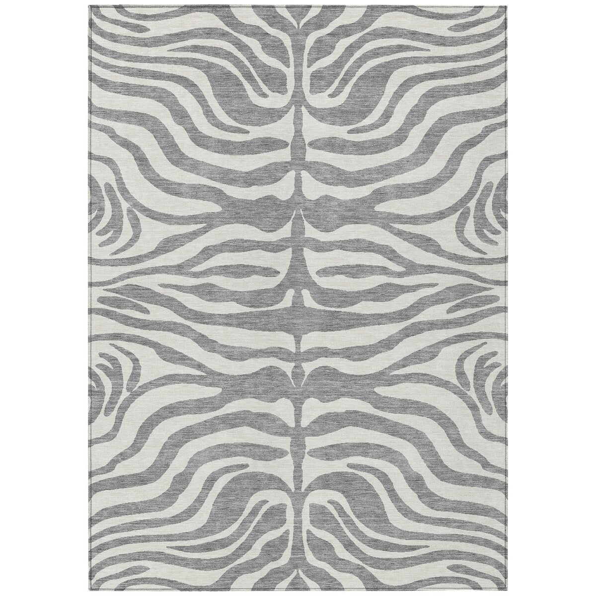 Machine Washable Indoor/ Outdoor Modern Animal Print Chantille Rug