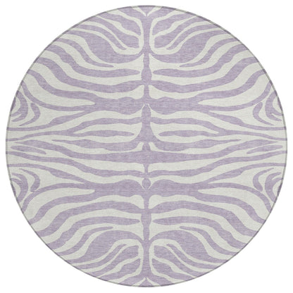 Machine Washable Indoor/ Outdoor Modern Animal Print Chantille Rug