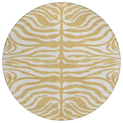 Machine Washable Indoor/ Outdoor Modern Animal Print Chantille Rug