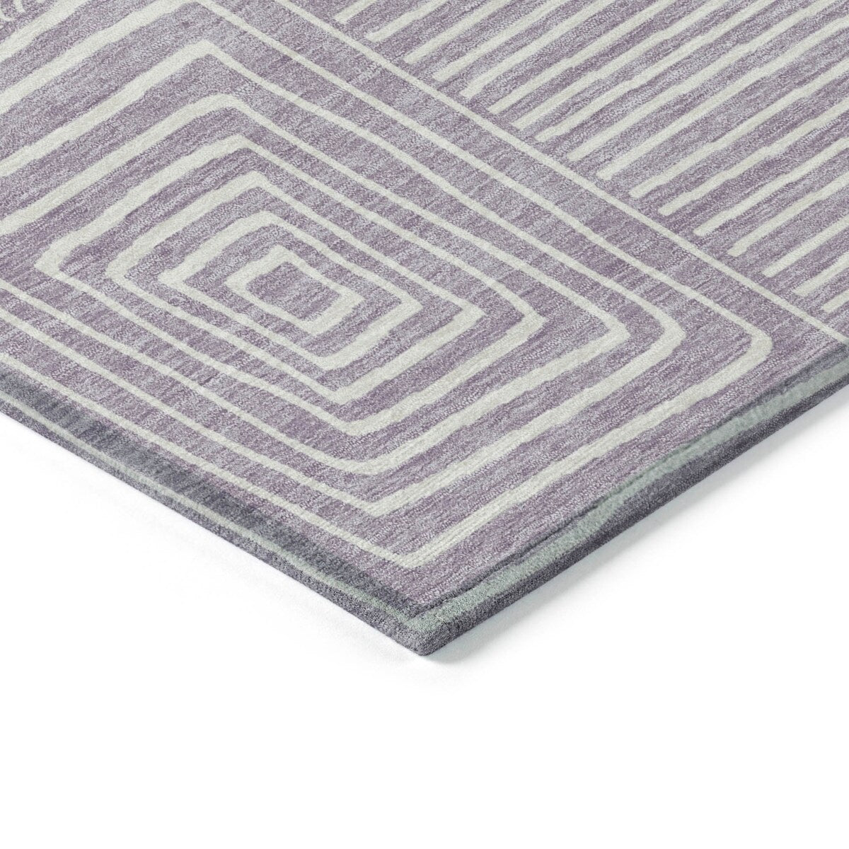 Machine Washable Indoor/ Outdoor Modern Mosaic Chantille Rug
