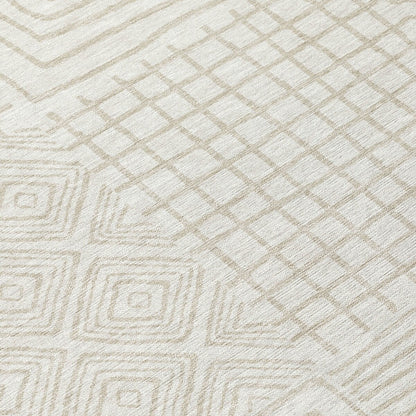 Machine Washable Indoor/ Outdoor Modern Mosaic Chantille Rug