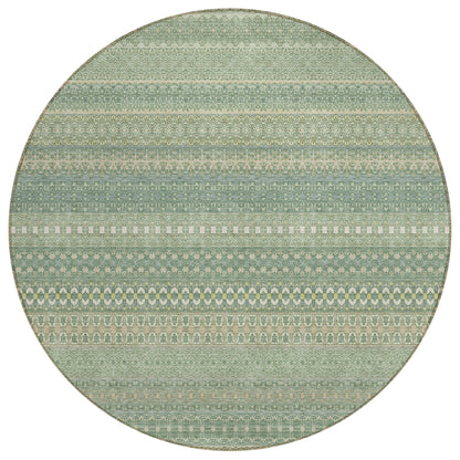 Machine Washable Indoor/ Outdoor Moroccan Stripes Chantille Rug
