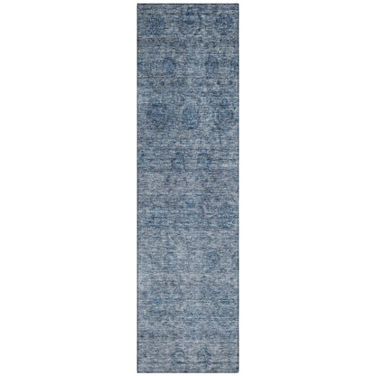 Machine Washable Indoor/ Outdoor Ombre Damask Chantille Rug