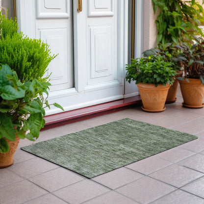 Machine Washable Indoor/ Outdoor Ombre Damask Chantille Rug