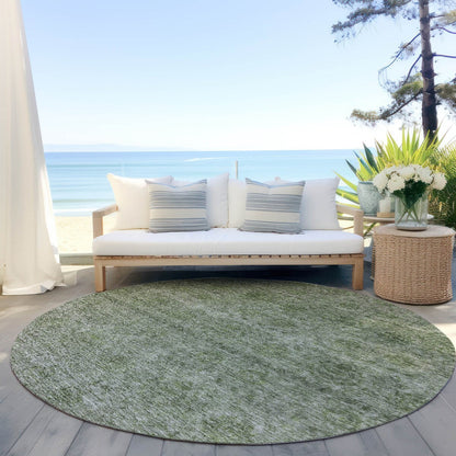 Machine Washable Indoor/ Outdoor Ombre Damask Chantille Rug